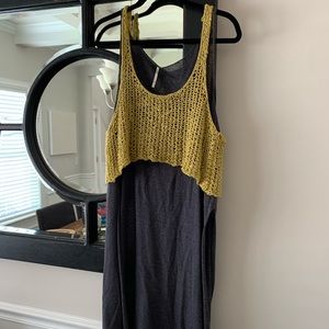 Free People, Grey and yellow, tunic tank